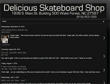 Tablet Screenshot of deliciousskateboardshop.com